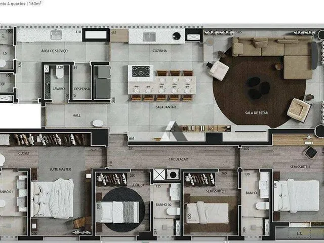 Imagem 7: Apartamento À Venda, no Astro, em Belo Horizonte, Funcionários, com 3 Quartos, 110M²