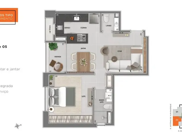 Imagem 5: Apartamento à venda, no Flow em Belo Horizonte, Savassi, com 2 quartos, 149,50m²