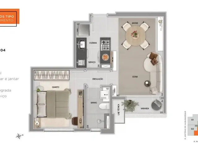 Imagem 7: Apartamento à venda, no Flow em Belo Horizonte, Savassi, com 2 quartos, 149,50m²