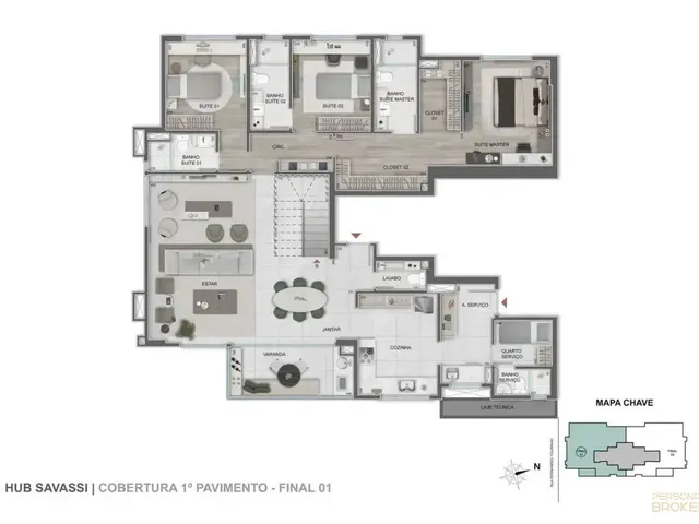 Imagem 13: Apartamento à venda, no Hub Savassi em Belo Horizonte, Savassi, com 3 quartos, 104m²