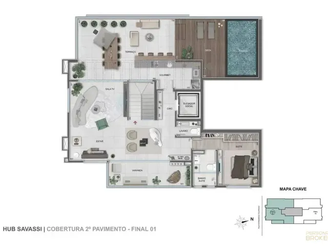 Imagem 14: Apartamento à venda, no Hub Savassi em Belo Horizonte, Savassi, com 3 quartos, 104m²