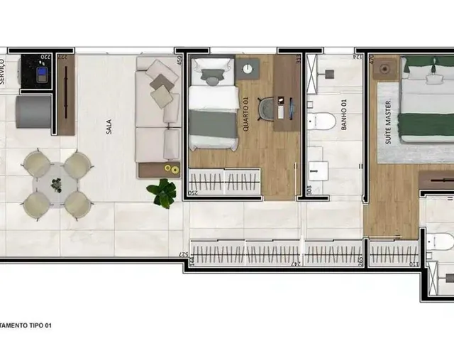 Imagem 14: Apartamento à venda, no Travessia, em Belo Horizonte, Funcionários, com 2 quartos