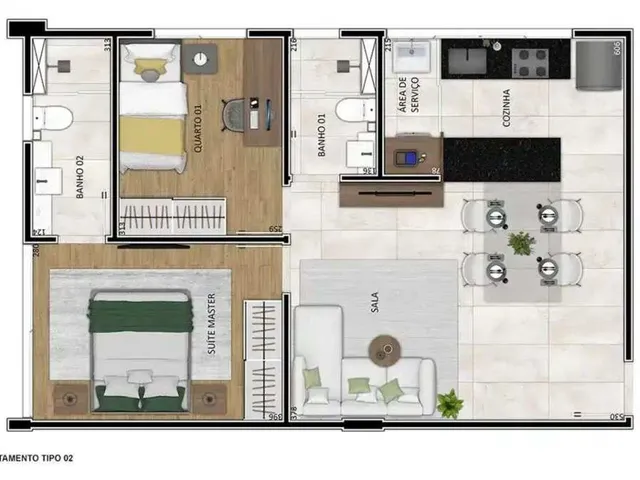 Imagem 15: Apartamento à venda, no Travessia, em Belo Horizonte, Funcionários, com 2 quartos