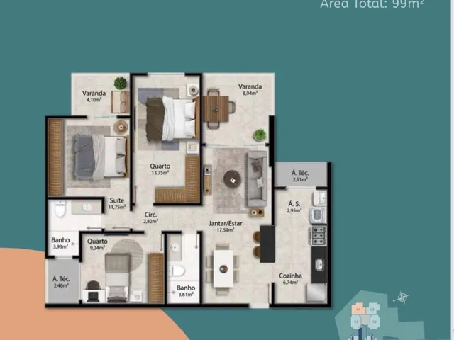 Imagem 14: Lançamento: Apartamento de 3 Quartos, Sendo 1 Suíte, no Bairro Ipiranga Em