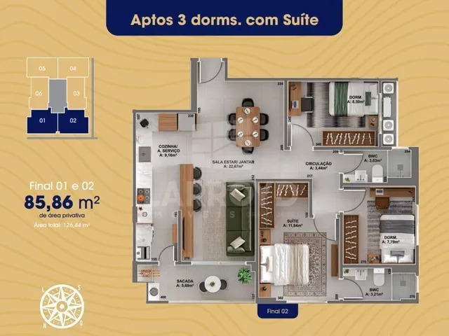 Imagem 6: Apartamento com 4 dormitórios