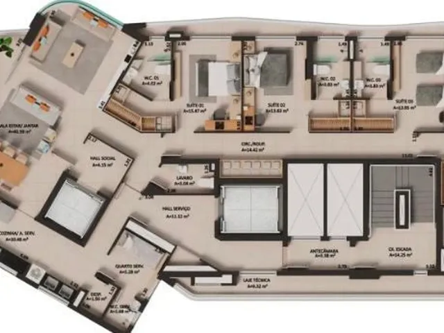 Imagem 10: ICON CONDOMINIUM, 255m2, 5vgs, 4 suites, 5 vgs, andar alto, Meireles - Fortalez