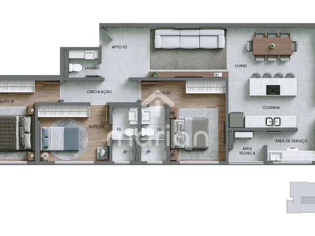 Imagem 3: Apartamento com 2 quartos, Centro - Balneário Piçarras