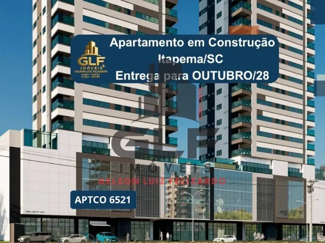 Imagem 1: Apartamento em Construção em Itapema/Sc com 130,80M² Área Privativa Sendo 3 Suítes, 2 Vagas de Garagem, Lazer Completa