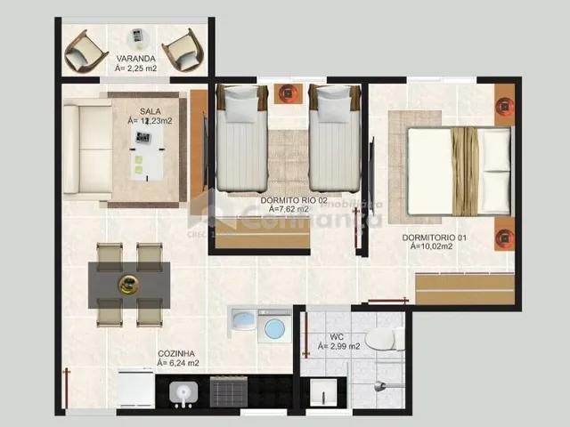 Imagem 6: Apartamento á Venda no Parque Albano - Caucaia/CE