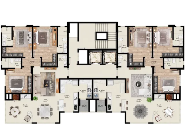 Imagem 2: Long Beach Apartamento com 3 dormitórios