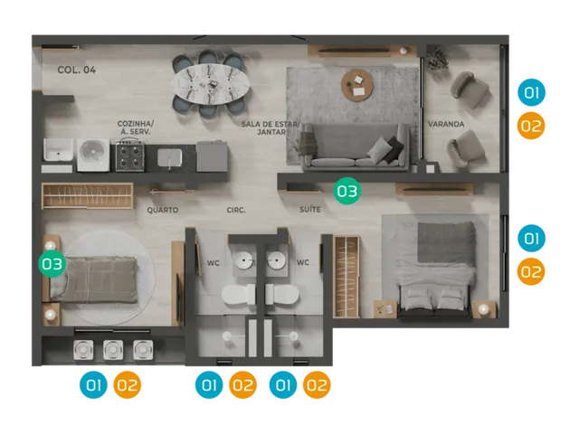 Imagem 6: Hausen Park Apartamento com 2 dormitórios