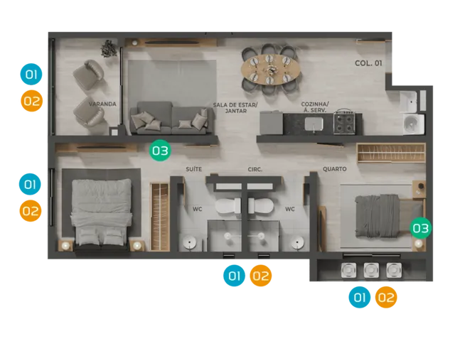 Imagem 7: Hausen Park Apartamento com 2 dormitórios