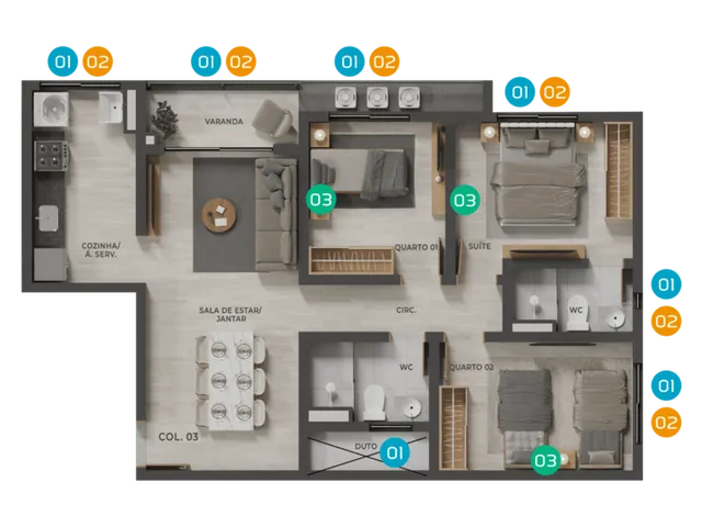 Imagem 8: Hausen Park Apartamento com 2 dormitórios