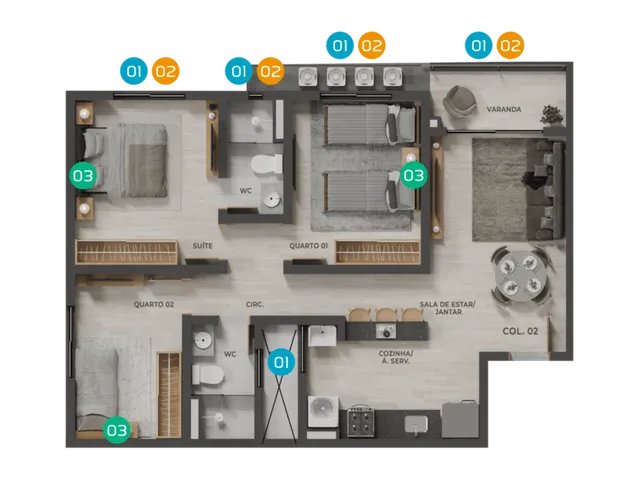 Imagem 9: Hausen Park Apartamento com 2 dormitórios