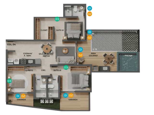 Imagem 13: Hausen Park Apartamento com 2 dormitórios