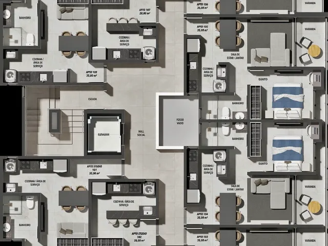 Imagem 10: Chanceler Rolim Apartamento com 1 dormitório