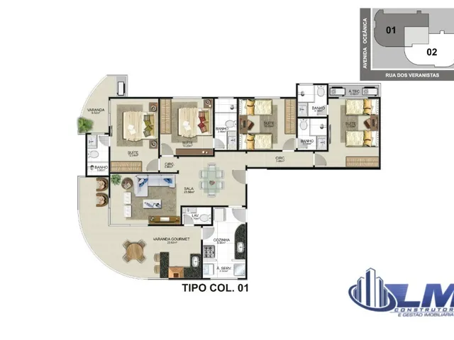 Imagem 8: Imperdível! Apartamento de Luxo na Praia do Morro em Guarapari-Es: 4 Suítes, Varanda