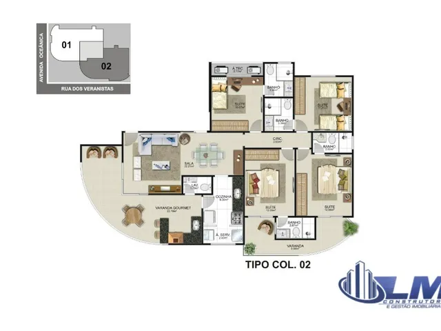 Imagem 10: Imperdível! Apartamento de Luxo na Praia do Morro em Guarapari-Es: 4 Suítes, Varanda
