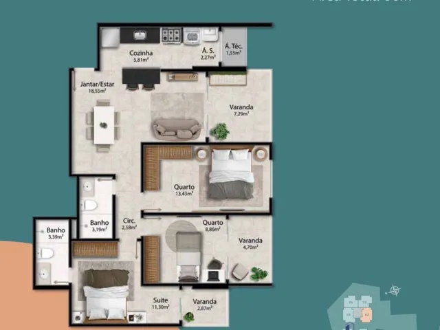 Imagem 16: Apartamento de Alto Padrão À Venda no Bairro Ipiranga, Guarapari-Es: 3 Quartos, 1