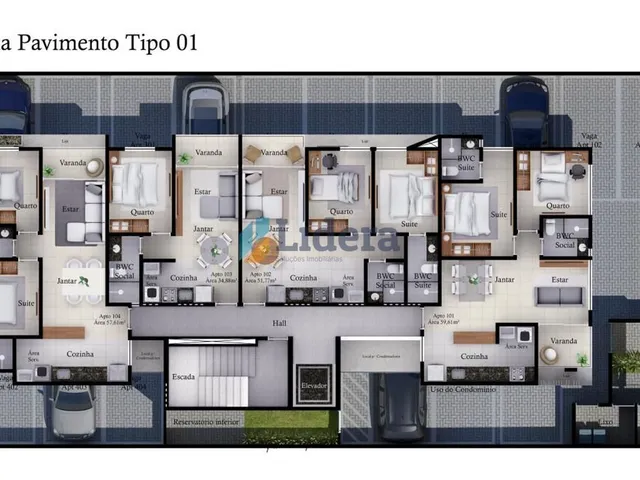 Imagem 6: Apto nascente- 2 Quartos - 1 suite - 51,71 m² - Intermares, Cabedelo/PB