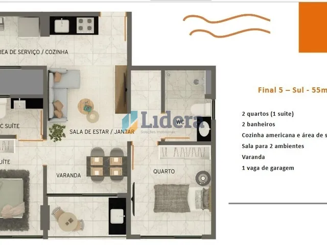Imagem 9: Apto - 3 Quartos - 2 Suítes - 64,87m² - Formosa, Cabedelo/PB