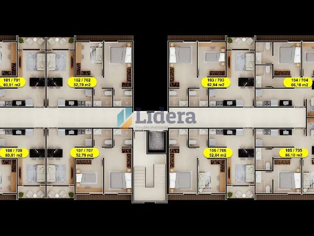Imagem 15: Apto - 3 Quartos - 1 Suíte - 60,81 m² - Poço, Cabedelo/PB
