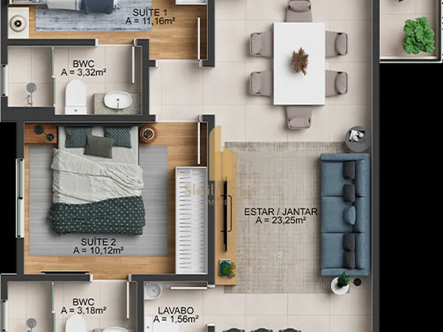 Imagem: Lançamento de Apartamento com 2 Suítes