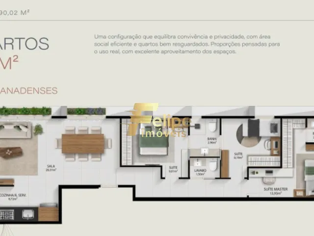 Imagem 8: NOVO EMPREENDIMENTO IMOBILIÁRIO SURGINDO! APARTAMENTO COM 02 SUÍTES, LAZER COMPLETO, À
