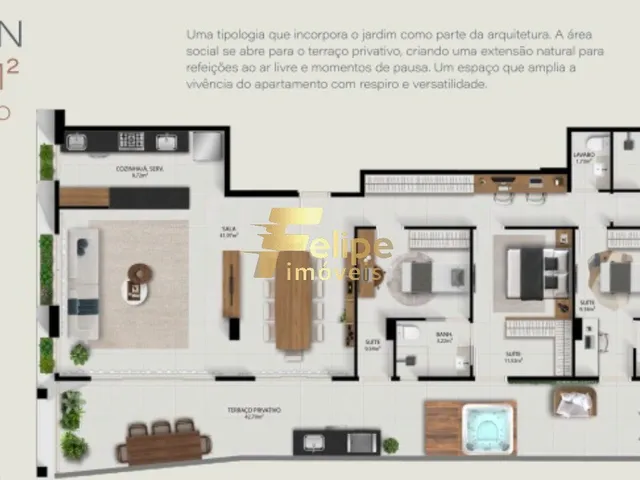 Imagem 5: NOVO EMPREENDIMENTO IMOBILIÁRIO SURGINDO! APARTAMENTO COM 02 SUÍTES, LAZER COMPLETO, À