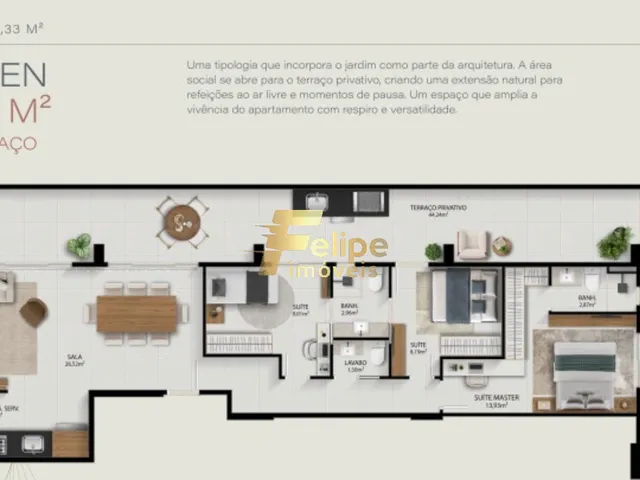 Imagem 7: NOVO EMPREENDIMENTO IMOBILIÁRIO SURGINDO! APARTAMENTO COM 02 SUÍTES, LAZER COMPLETO, À