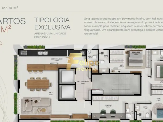 Imagem 5: NOVO EMPREENDIMENTO IMOBILIÁRIO SURGINDO! APARTAMENTO COM 03 SUÍTES, LAZER COMPLETO, À