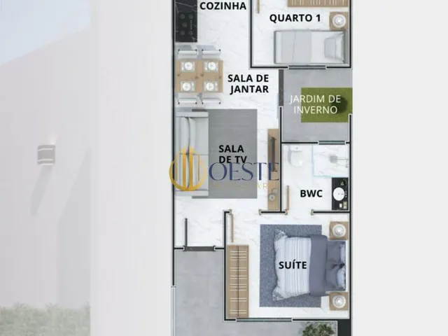 Imagem 4: Casa 1 Suíte e 2 quartos no Santa Cruz (fase acabamento