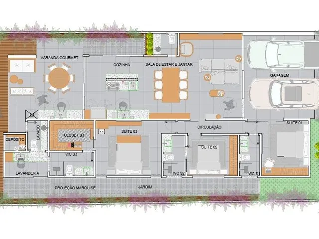Imagem 9: Casa Plana Nova no Jardins do Lago Max