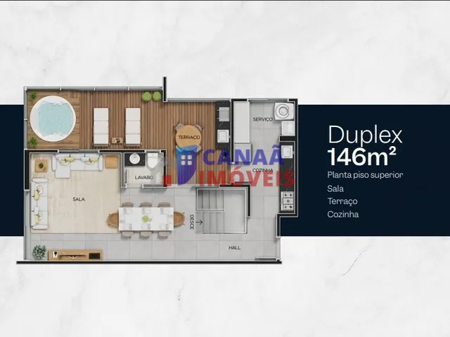 Imagem: Cobertura duplex 3 suítes 146m² Belvedere