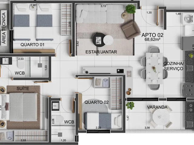 Imagem 7: Apartamento à venda no bairro Intermares - Cabedelo/PB