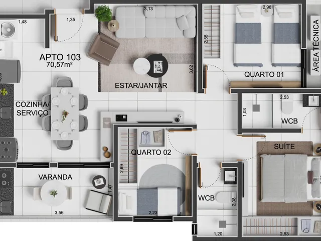 Imagem 8: Apartamento à venda no bairro Intermares - Cabedelo/PB