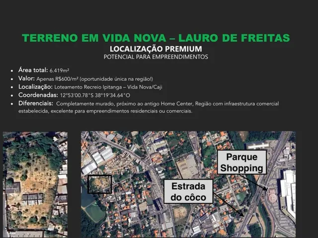 Imagem: TERRENO - LAURO DE FREITAS