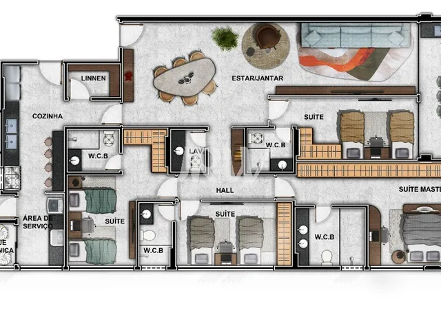 Imagem 12: APARTAMENTO A VENDA NO EDIFÍCIO LEAD RESIDENCES NA CIDADE DE MACEIO-AL