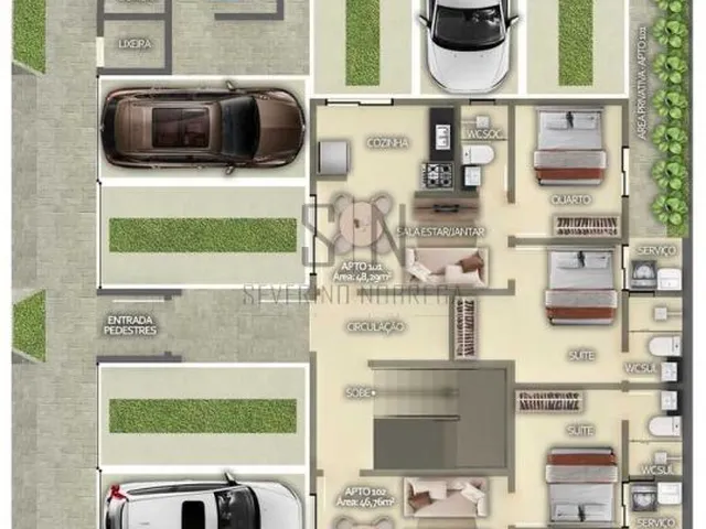 Imagem 7: Apartamento Geisel C/51m² 2 Quartos, 1 Suíte, 01 Vaga !!!
