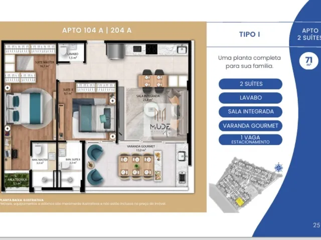 Imagem 15: BLUE VILAS- Apartamentos de 2 e 3 Suítes - com área de 68 à 76m² e Garden privativo