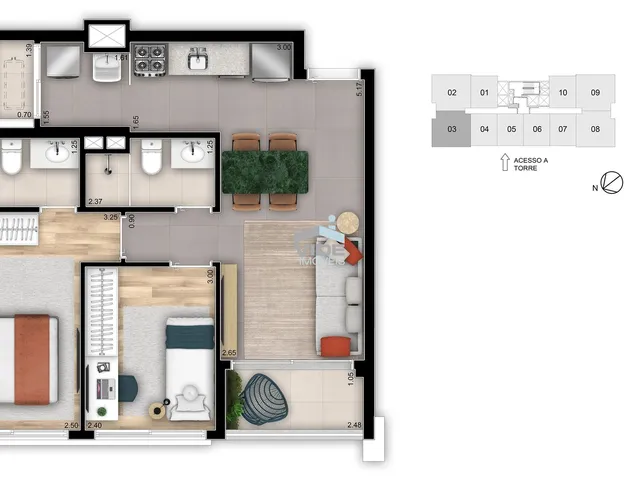 Imagem 15: APARTAMENTO À VENDA | VILA ITAPURA | 2 QUARTOS | 1 SUÍTE | 1 VAGA