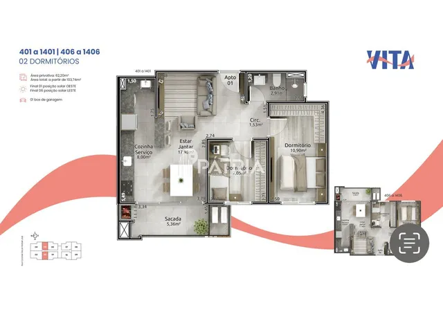 Imagem 15: APARTAMENTOS NA PLANTA, COM 1, 2 e 3 DORMITÓRIOS, NO BAIRRO SANTO INÁCIO, EM SAN