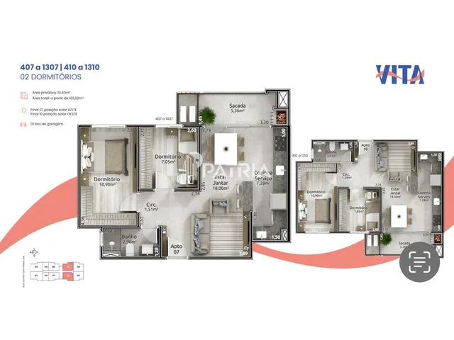 Imagem 9: APARTAMENTOS NA PLANTA, COM 1, 2 e 3 DORMITÓRIOS, NO BAIRRO SANTO INÁCIO, EM SAN