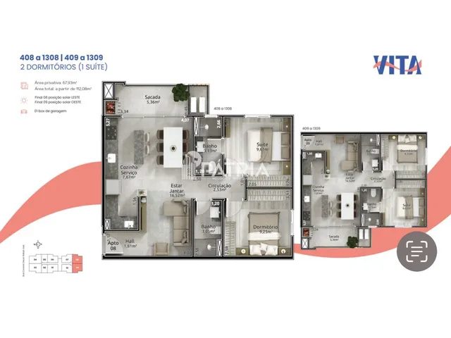 Imagem 16: APARTAMENTOS NA PLANTA, COM 1, 2 e 3 DORMITÓRIOS, NO BAIRRO SANTO INÁCIO, EM SAN