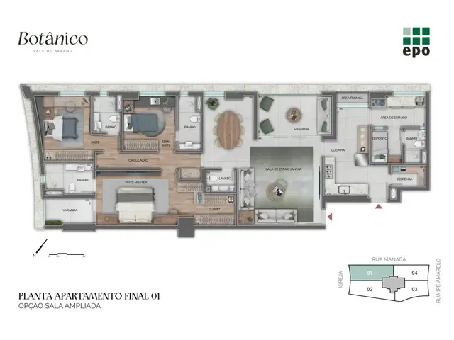 Imagem 5: Apartamento à venda no Botânico - Avulso 2004, com 3 quartos e 128m²