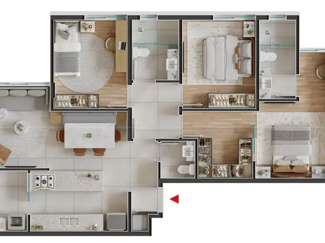 Imagem 4: Apartamento à venda no Residencial Falls - Avulso 901, com 3 quartos e 81m²