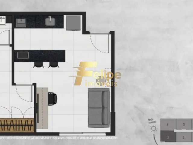 Imagem 3: OPORTUNIDADE! STUDIO COM 39,81 M2, LAZER COMPLETO, À VENDA EM BENTO FERREIRA