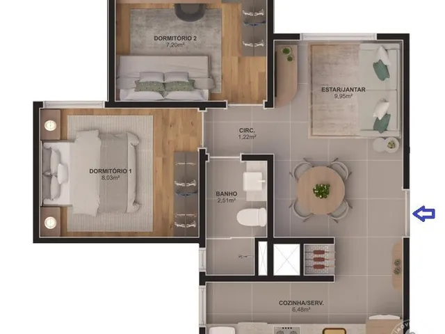 Imagem 3: Bem Viver Viamão - Lançamento Bem Viver Viamão - Apartamentos c/Churrasqueira e Vaga