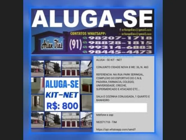 Imagem: ALUGA-SE KIT-NET C.N.8