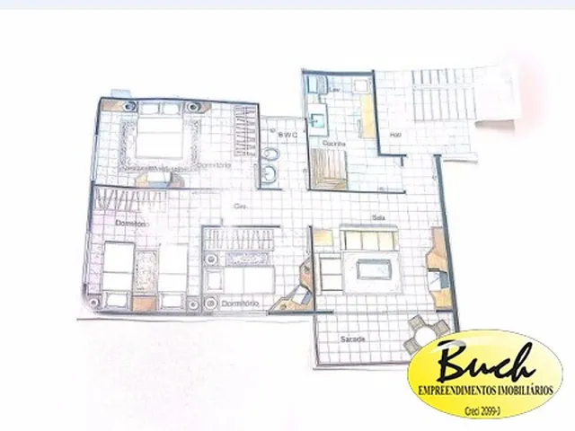 Imagem 2: Vende apartamento edifício solimões buch imoveis joinville bairro...